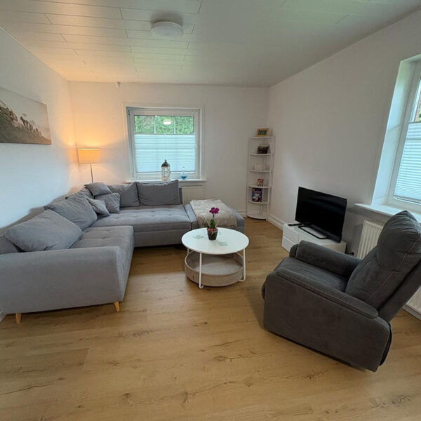 Sitzbereich im Wohnzimmer des Ferienhaus in Helserdeich bei Friedrichskoog